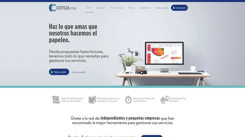 Cotiza Me website