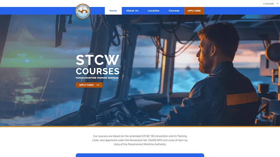 Cursos Marinos website